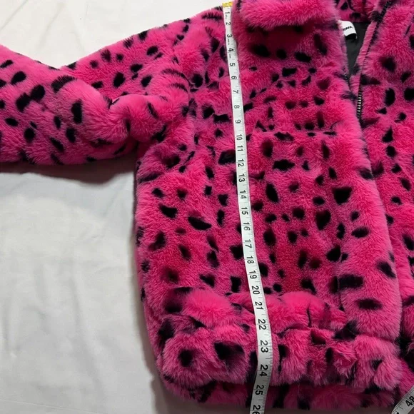 NWT Fashion nova faux fur animal print coat size M - Picture 5 of 8